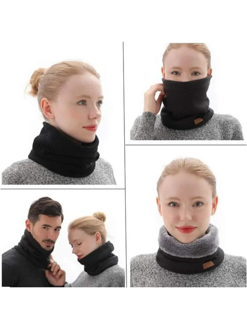 Winter Ski Neck Warmer for Men – Thick Fleece Thermal Cold Weather Gaiter